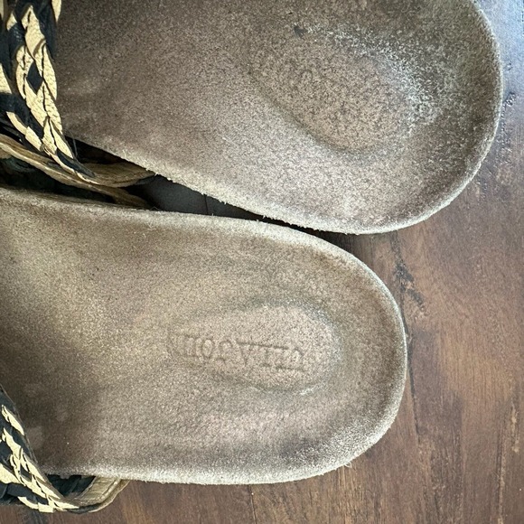 ULLA JOHNSON Netta Toe-Ring Weaved Sandal Pom-Pom Multi - Picture 9 of 11